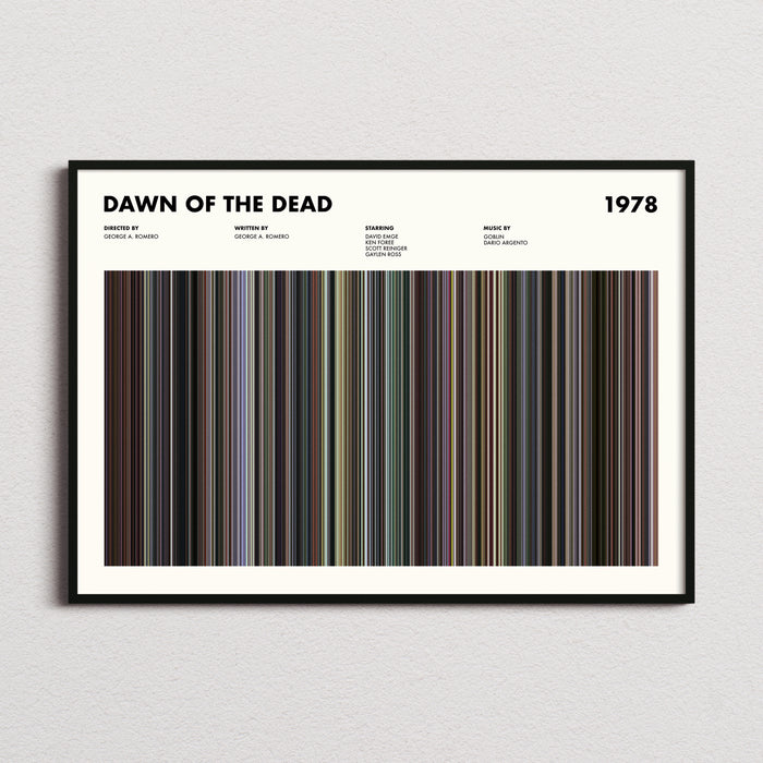Dawn of the Dead 1978 Movie Barcode Poster