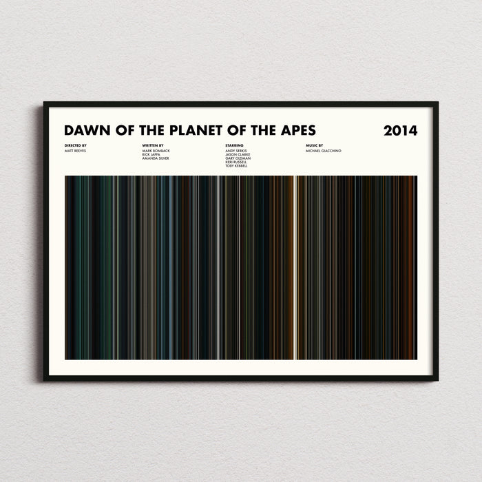 Dawn of the Planet of the Apes Movie Barcode Poster