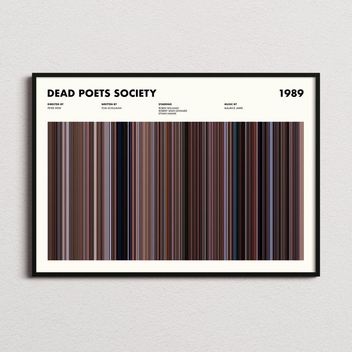 Dead Poets Society Movie Barcode Poster