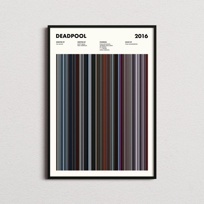 Deadpool Movie Barcode Poster