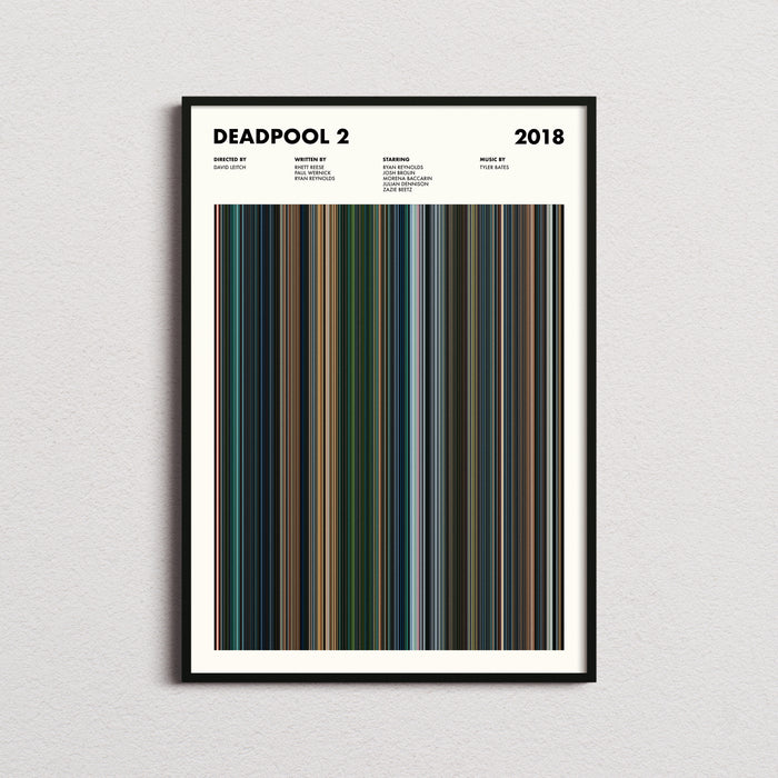 Deadpool 2 Movie Barcode Poster