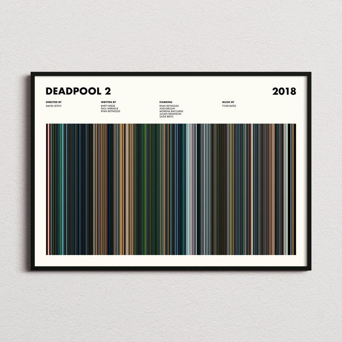 Deadpool 2 Movie Barcode Poster