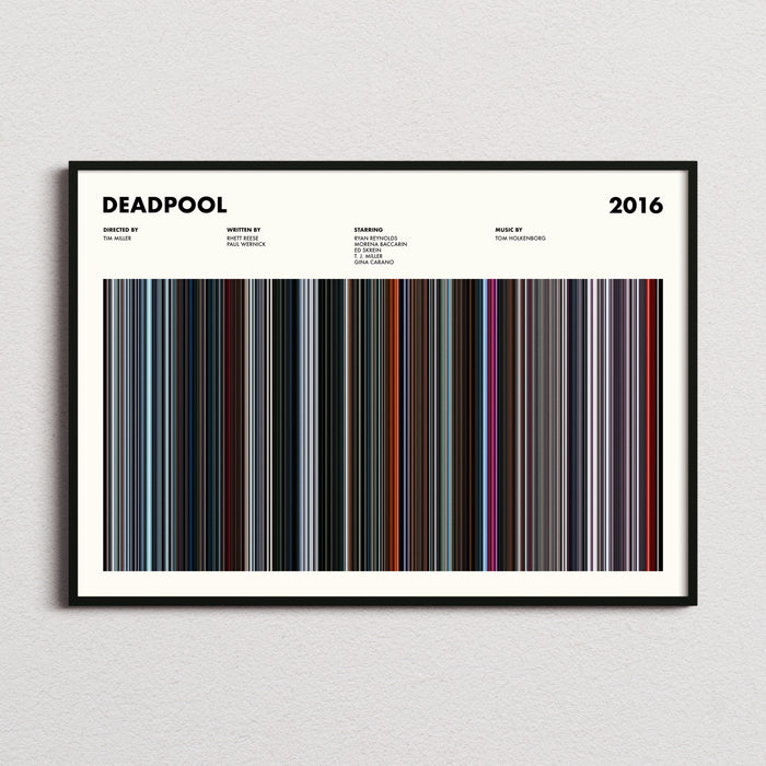 Deadpool Movie Barcode Poster