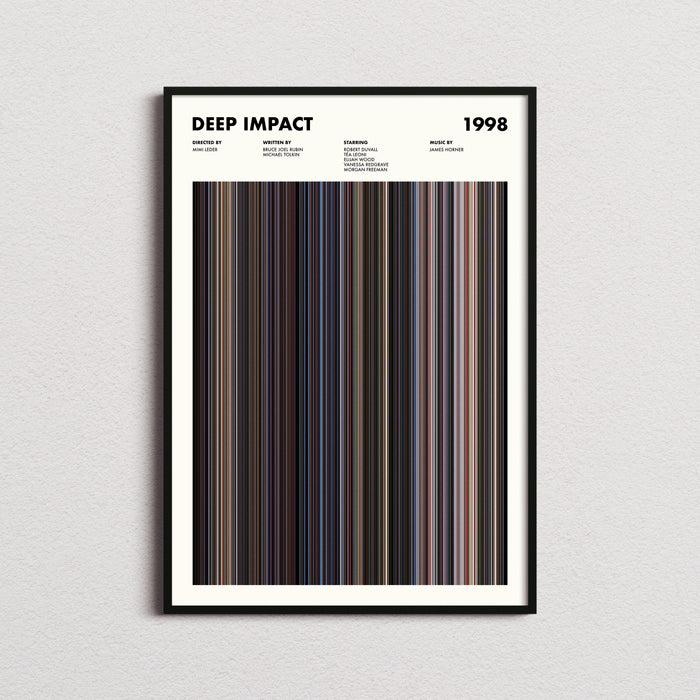 Deep Impact Movie Barcode Poster