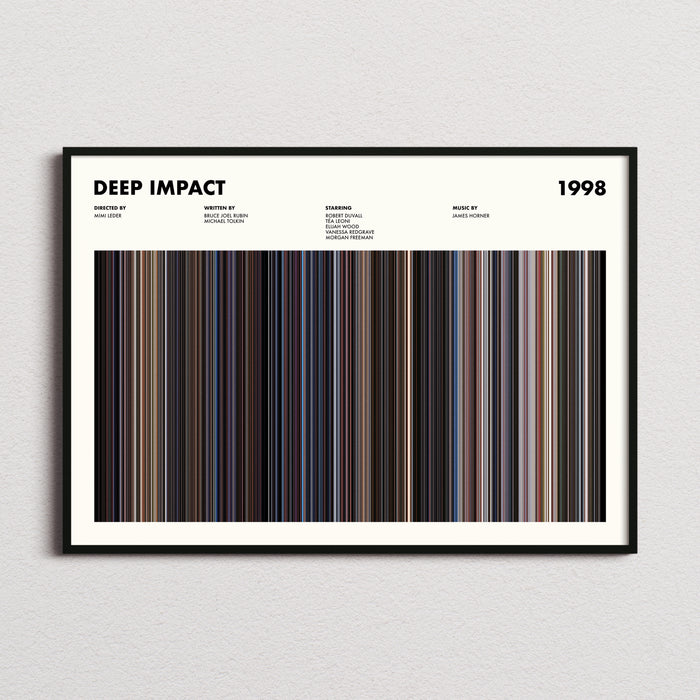 Deep Impact Movie Barcode Poster