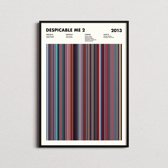 Despicable Me 2 Movie Barcode Poster