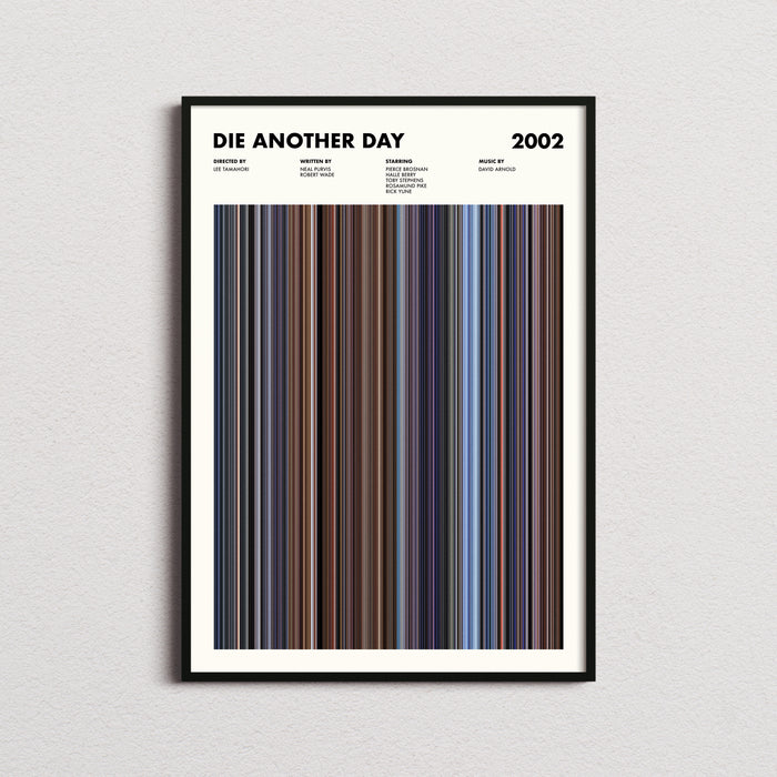 Die Another Day Movie Barcode Poster