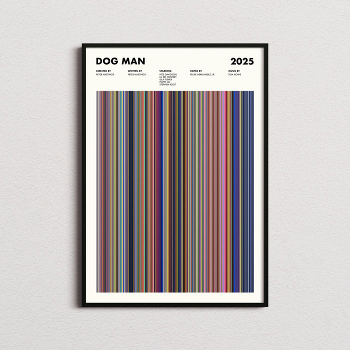Dog Man Movie Barcode Poster