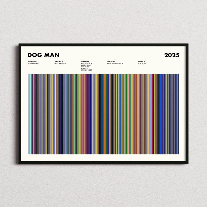 Dog Man Movie Barcode Poster