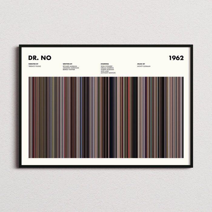Dr No Movie Barcode Poster