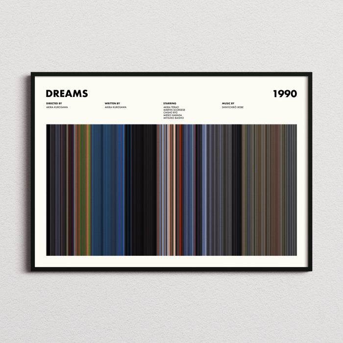 Dreams Movie Barcode Poster