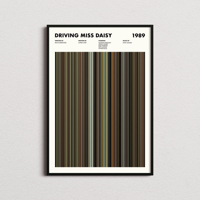 Driving Miss Daisy Movie Barcode Poster