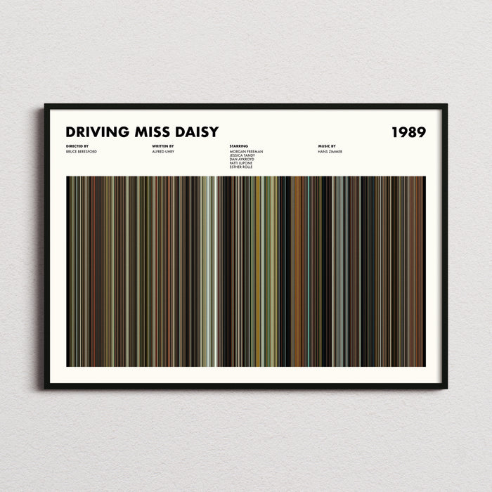 Driving Miss Daisy Movie Barcode Poster