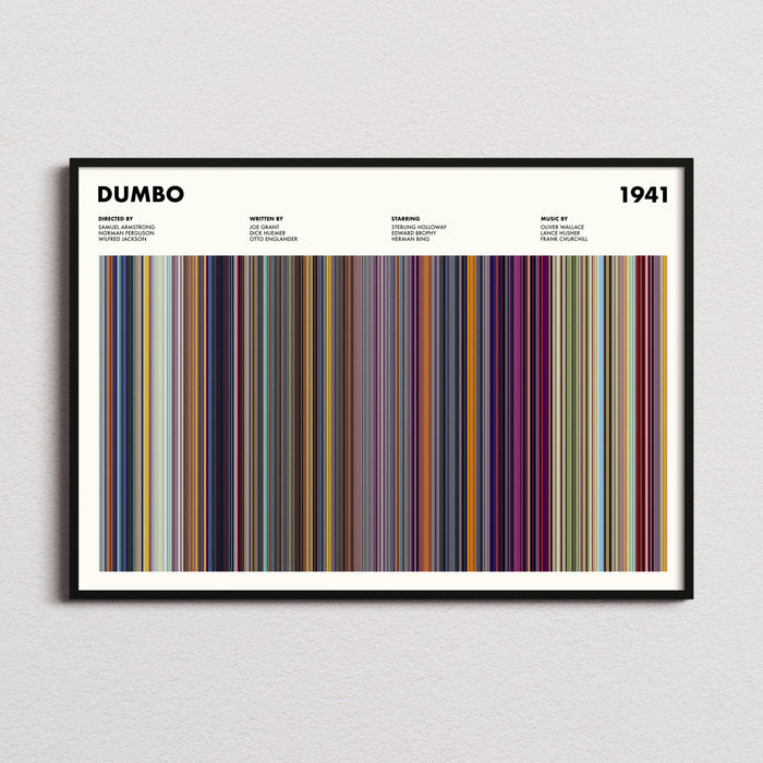 Dumbo Movie Barcode Poster