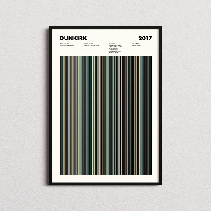 Dunkirk Movie Barcode Poster