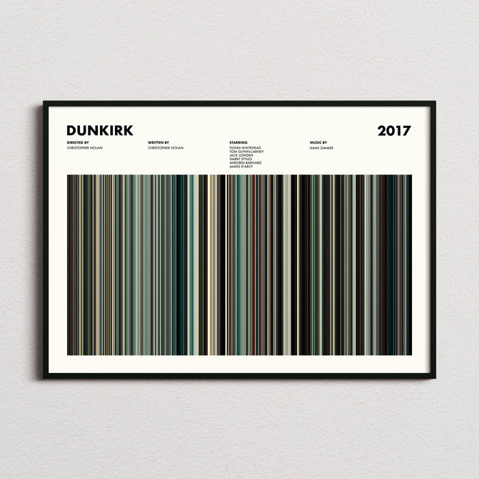 Dunkirk Movie Barcode Poster