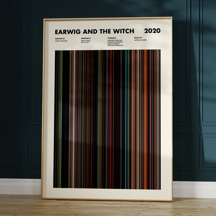 Earwig and the Witch Movie Barcode Poster