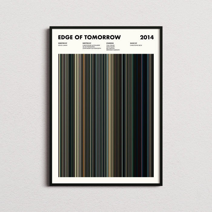 Edge of Tomorrow Movie Barcode Poster