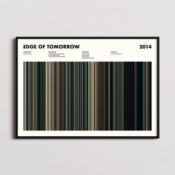 Edge of Tomorrow Movie Barcode Poster