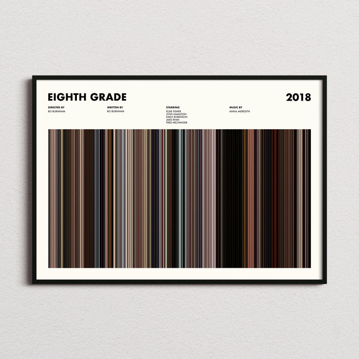 Eighth Grade Movie Barcode Poster
