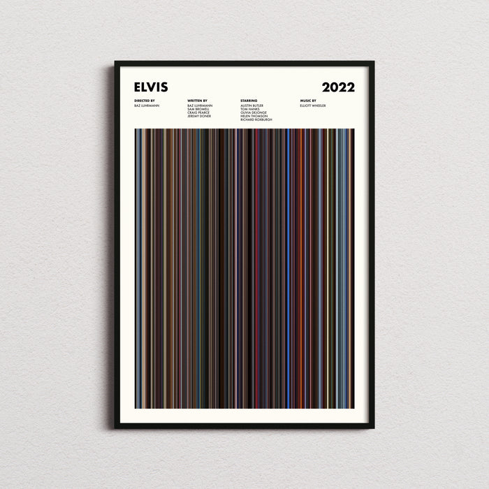 Elvis Movie Barcode Poster
