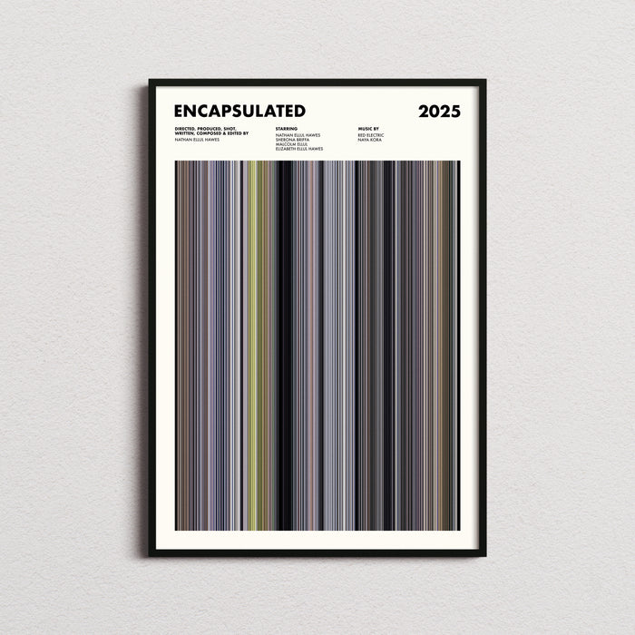 Encapsulated Movie Barcode Poster