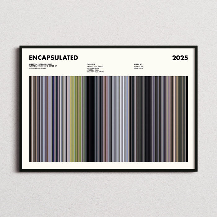 Encapsulated Movie Barcode Poster