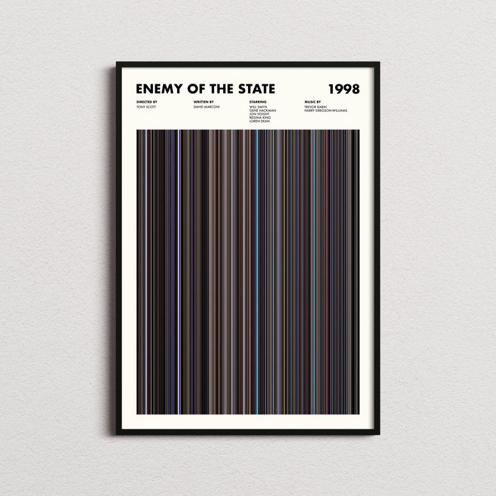 Enemy of the State Movie Barcode Poster