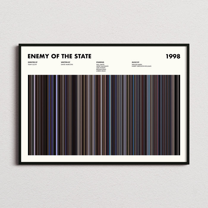 Enemy of the State Movie Barcode Poster
