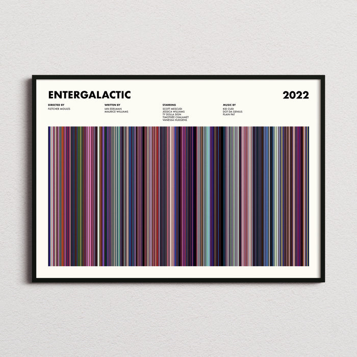 Entergalactic Movie Barcode Poster