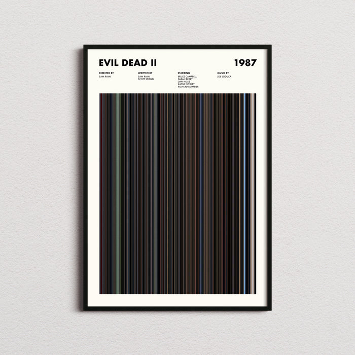 Evil Dead II Movie Barcode Poster