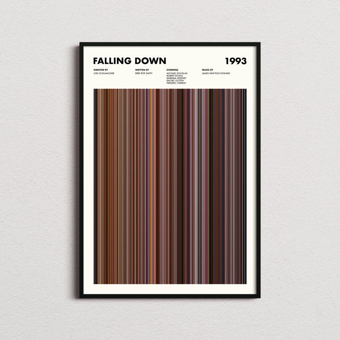 Falling Down Movie Barcode Poster