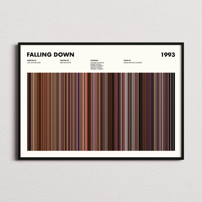 Falling Down Movie Barcode Poster