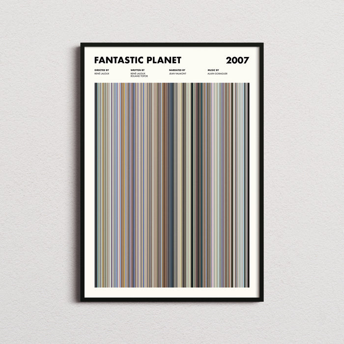 Fantastic Planet Movie Barcode Poster