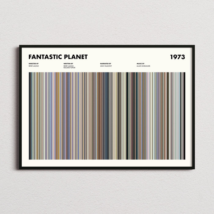 Fantastic Planet Movie Barcode Poster