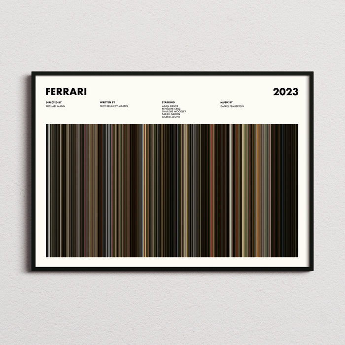 Ferrari Movie Barcode Poster