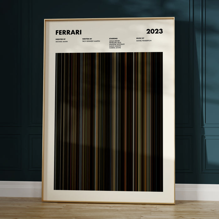 Ferrari Movie Barcode Poster