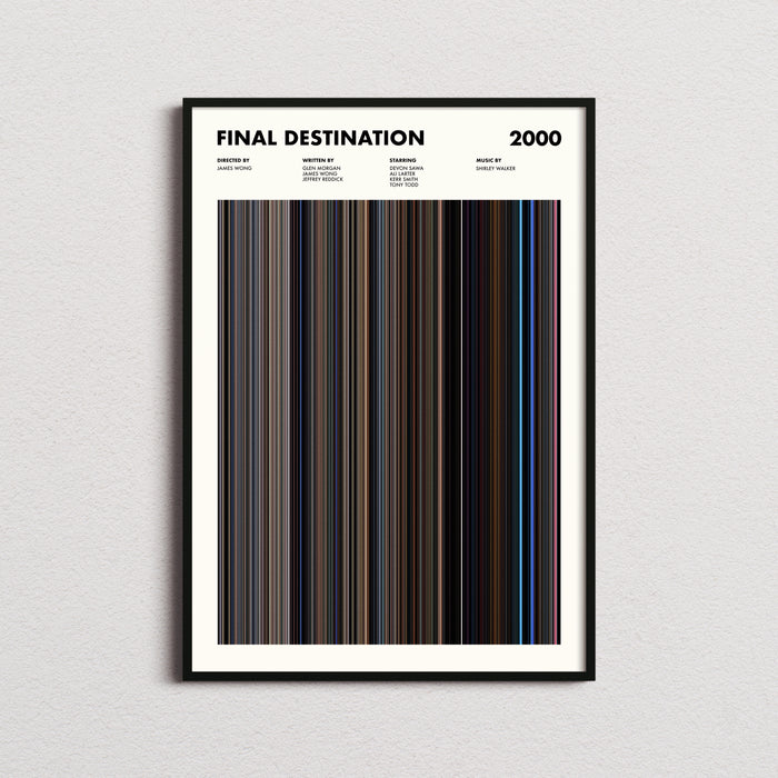 Final Destination Movie Barcode Poster
