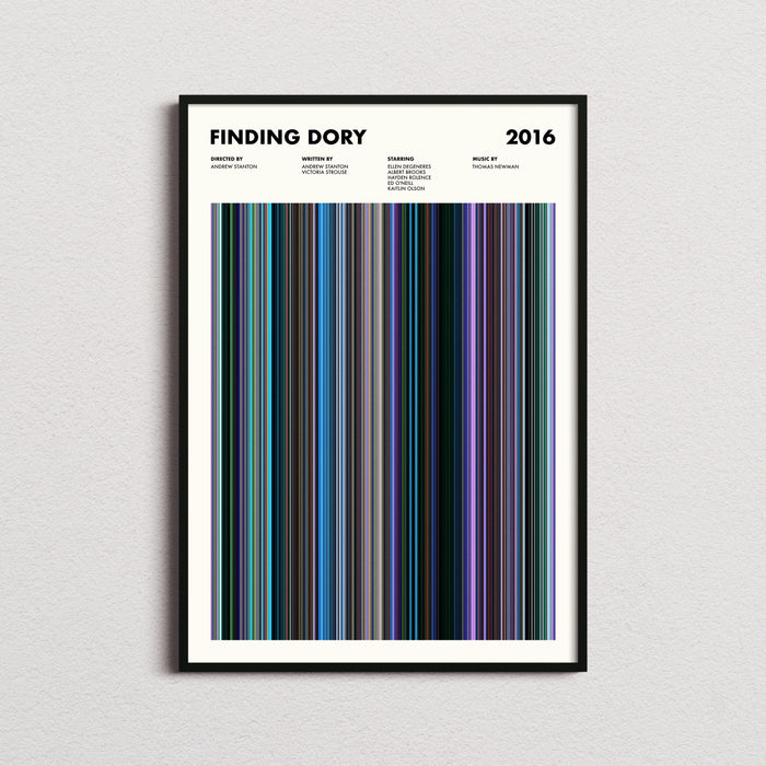 Finding Dory Movie Barcode Poster