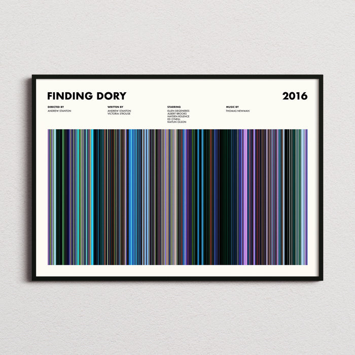 Finding Dory Movie Barcode Poster