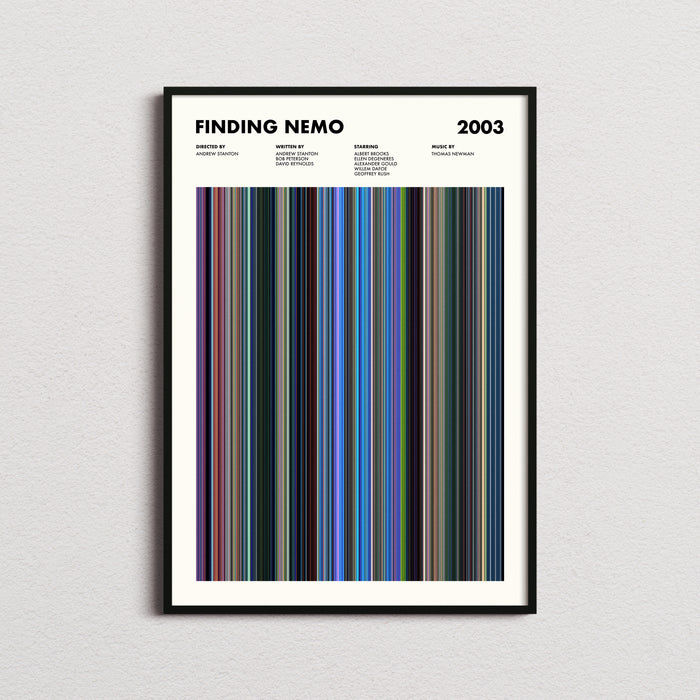 Finding Nemo Movie Barcode Poster
