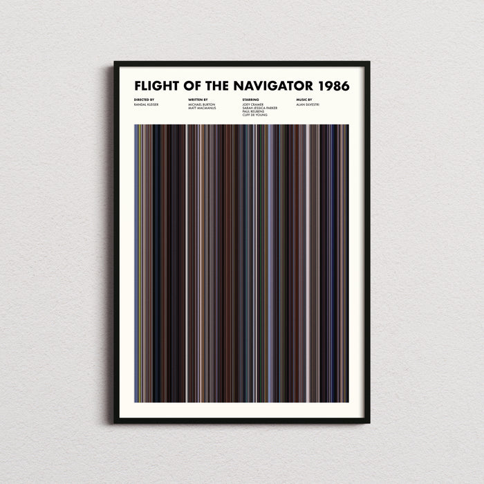 Flight of the Navigator Movie Barcode Poster