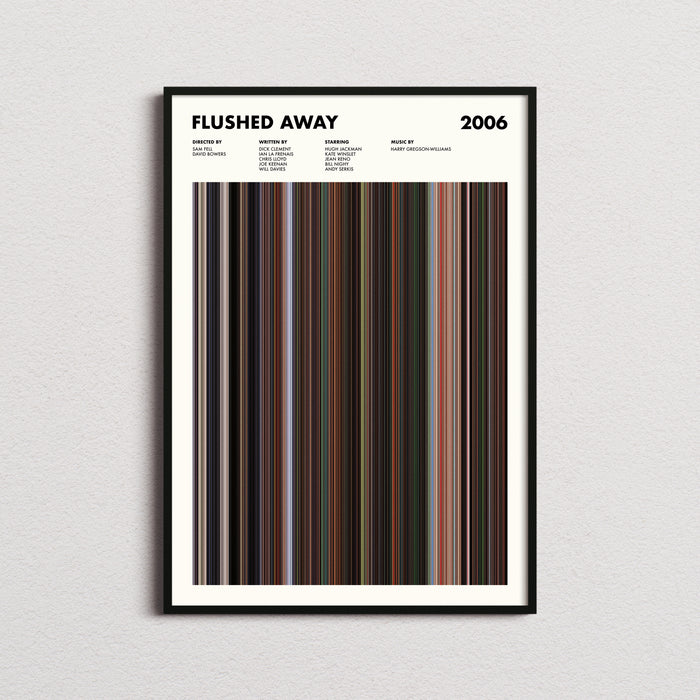 Flushed Away Movie Barcode Poster