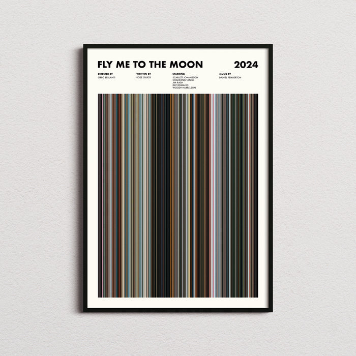 Fly Me to the Moon Movie Barcode Poster