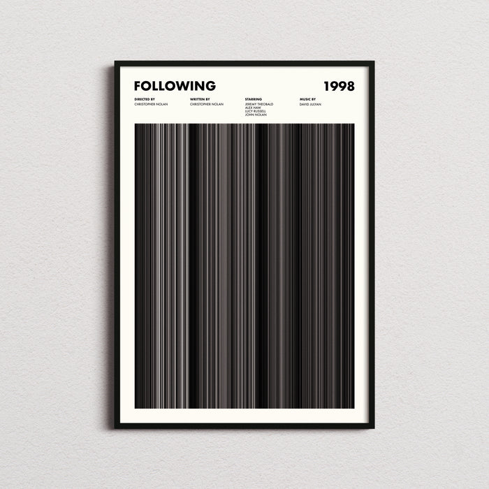 Following Movie Barcode Poster