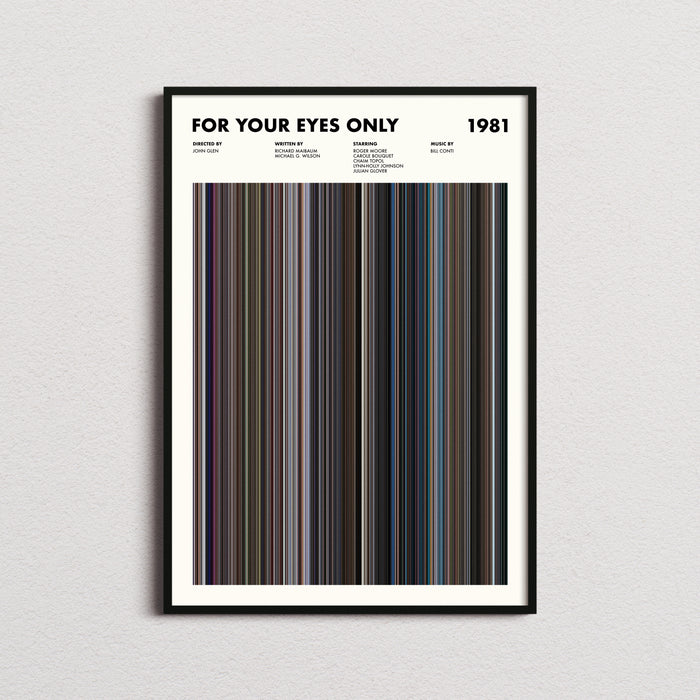 For Your Eyes Only Movie Barcode Poster