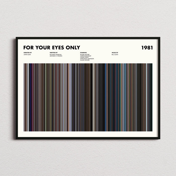 For Your Eyes Only Movie Barcode Poster