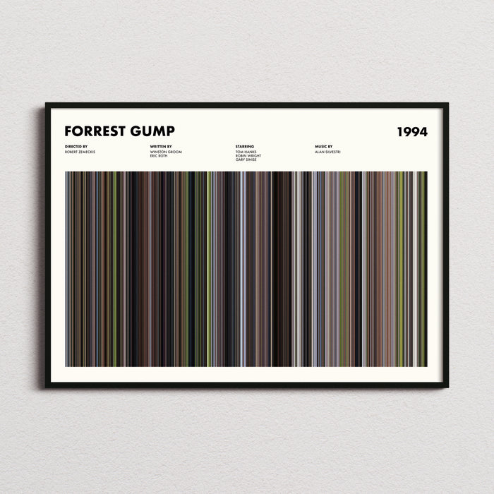 Forrest Gump Movie Barcode Poster