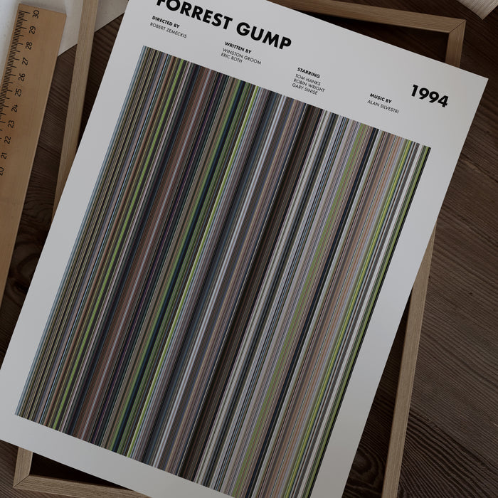 Forrest Gump Movie Barcode Poster