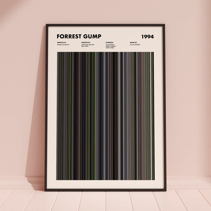 Forrest Gump Movie Barcode Poster